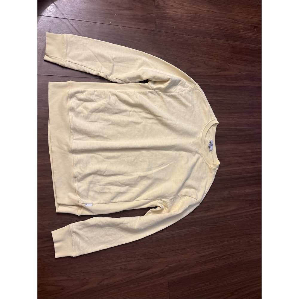 AG Adriano Goldschmied Crewneck Sweatshirt Womens Size S Pastel Yellow Terry